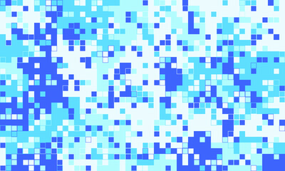 Abstract pixel art background. Cool blue hues create a dynamic, modern design perfect for tech, website banners, or presentations.