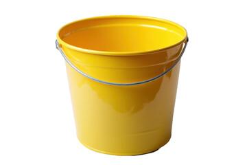Isolated Yellow Metal Bucket