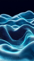 Obraz premium Abstract Glowing Blue Wave Pattern