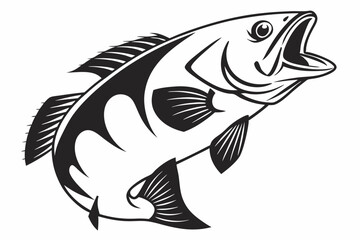 archerfish sihouette black vector