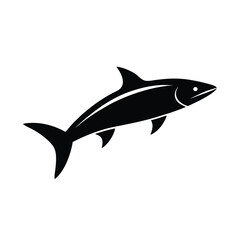 Leaping Mackerel Minimalist Vector Silhouette