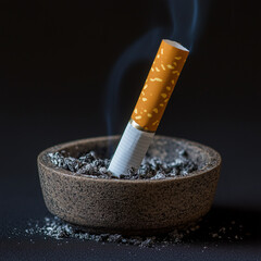 smoking is harmful to health ...cigarettes in the ashtray