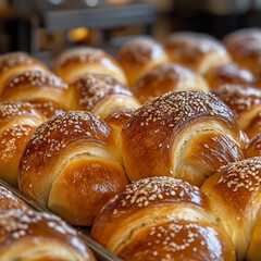 fresh, fragrant pastries on a tray, a great picture for bakers, restaurants