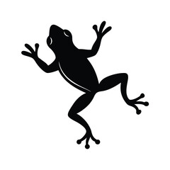 Leaping Tree Frog Minimalist Vector Silhouette