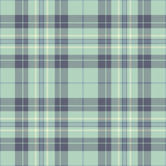 Elegant pastel plaid pattern in soft teal, gray, and cream.  Perfect for textile design, website backgrounds, or crafting projects.  Evokes a feeling of calm and sophistication.