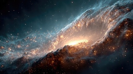 Celestial nebula explosion