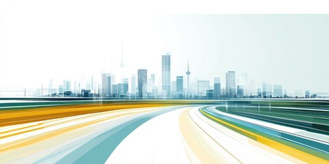 Fototapeta premium Cityscape Abstract Urban Speed and Modern Architecture Background.