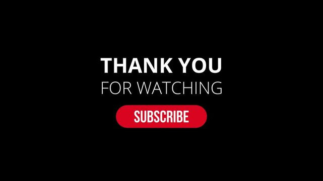 Thank you for watching Text animation on black screen. Video text animation for social media 4k. 