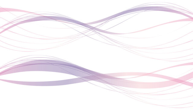 ピンクと紫の流れる曲線1　16:9  Flowing Lines Series:Pink and purple flowing curves 1