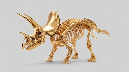 Golden Triceratops skeleton
