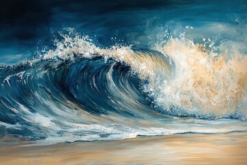 Obraz premium wave on sand