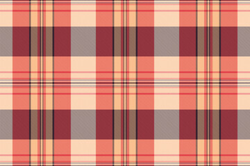Elegant peach and burgundy plaid pattern.  Perfect for textile design, website backgrounds, or fashion projects.  This seamless texture evokes a feeling of warmth and sophistication.