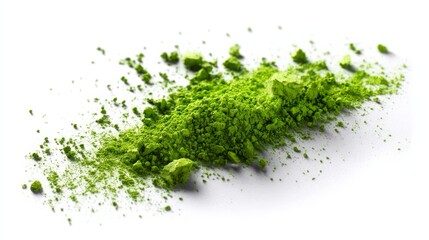 Obraz premium Matcha Powder Close Up - Vibrant Green Tea