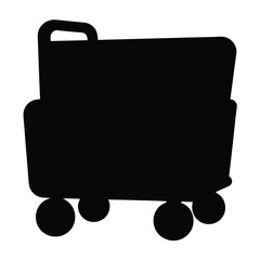 trolley , black and white illustration of vehicles.