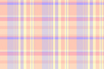 Crease pattern fabric texture, infant seamless vector check. Anniversary background tartan textile plaid in peach puff and indigo colors.