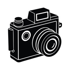 Vintage Camera Vector Silhouette