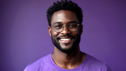 Handsome african american man in stylish glasses