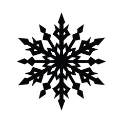 Snowflake Simple Vector Silhouette