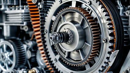 Intricate gear mechanisms of diesel engine generator