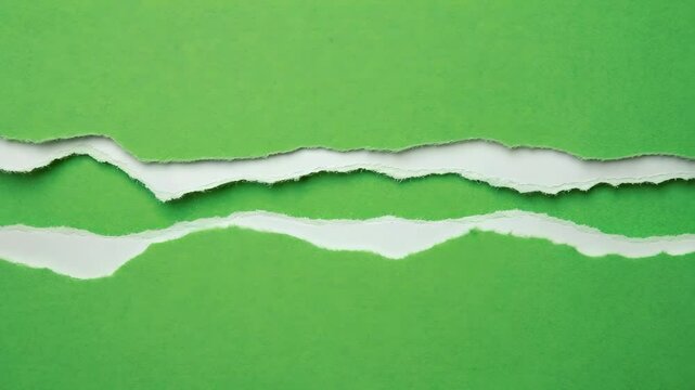 Creative paper tearing techniques with green paper