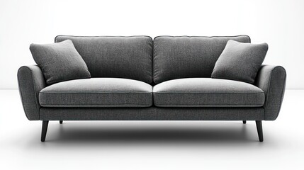 Obraz premium Modern gray sofa, simple and stylish