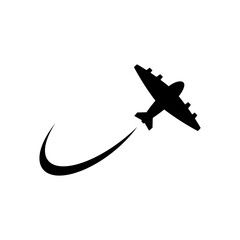 Airplane with contrails 