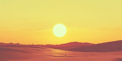 Desert dream A lone figure silhouetted by sunset over sand dunes.