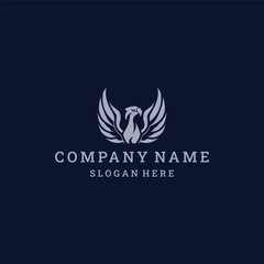 Eagle logo vector icon illustration style