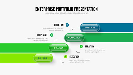 Service Insight Frame Design Vector Illustration. Creative Solution 4 Element Infographic Presentation Layout. Professional Development Four Option Diagram Slide Template.