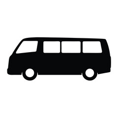 van , black and white illustration of vehicles.