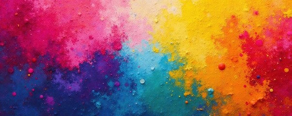 Abstract colorful canvas, vibrant dripping paint textures, bold strokes, visual arts, art