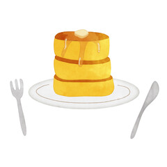 パンケーキのイラスト