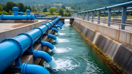 Purified water release from sustainable treatment facility