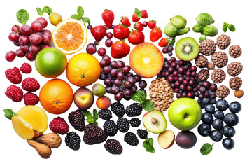 Abundant bounty Fruits of the Earth a vibrant cornucopia on black