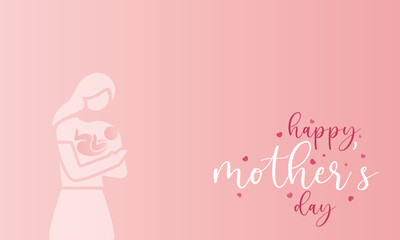 Mother's Day Card Design. Vector for websites, mobile interfaces, background, banner, visual branding etc. Vector illustration. isolated on white and black background. EPS 10 