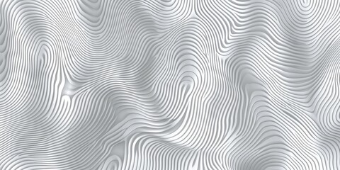 Silver Swirls Abstract Metallic Lines and Wave Pattern Texture.
