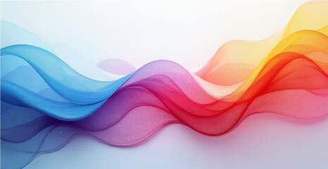 Abstract colorful waves vector design illustration with light blue and pink swirls.