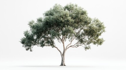 Isolated tree, full-frame, light-toned background