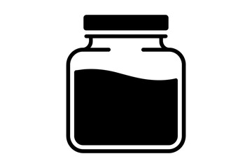 Black and white liquid filled bottle container