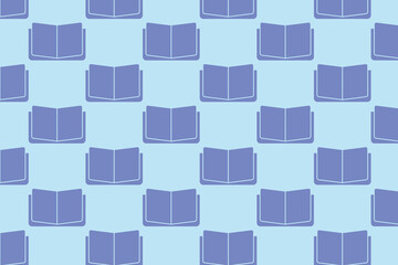 Open books pattern . Open books background . Vector illustration