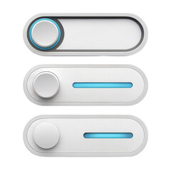 3D abstract UI element composition in modern design