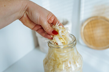 sauerkraut cooking at home