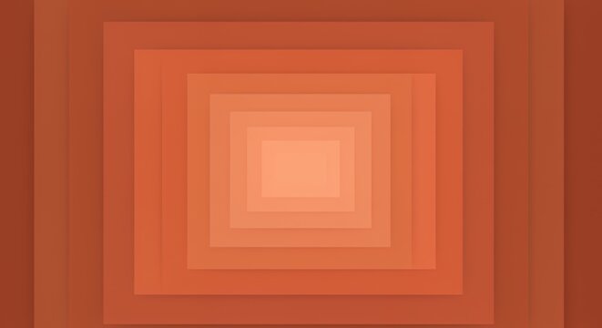 Abstract Orange Square Nested Pattern: A Digital Art Composition