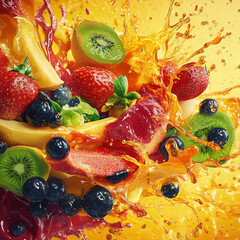 Fresh fruit salad, a healthy and gourmet fruit dish