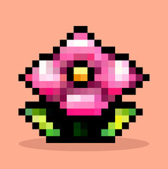 Flower  pixel art, game illustration, vector