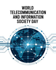Global Digital Network Illustration for World Telecommunication and Information Society Day