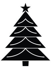 Festive Christmas Tree Doodle Icon