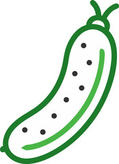 African Cucumber icon line art vector on transparent background