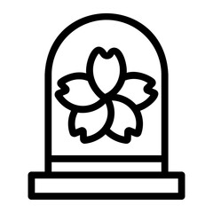 glass dome Line Icon © darwin