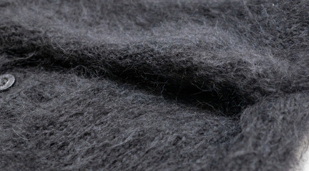 Flauschige Langhaar Grobstrick Mohair Strickjacke zur Hintergrund und Textur Nutzung